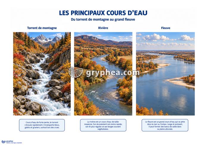Les principaux types de cours d'eau - gryphea.org
